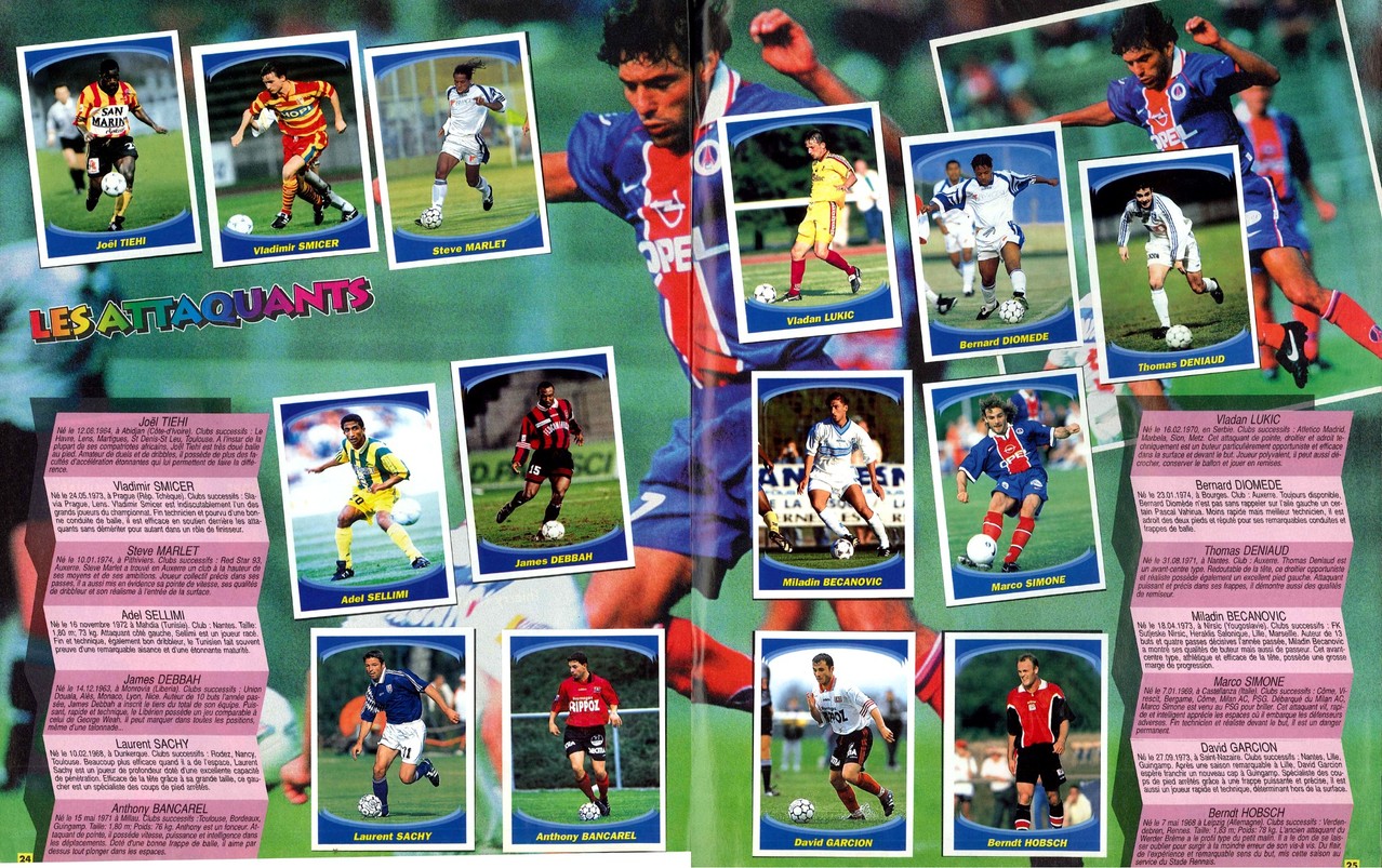 1997-98 - Panini Superfoot - Pages 24 et 25 - Les attaquants