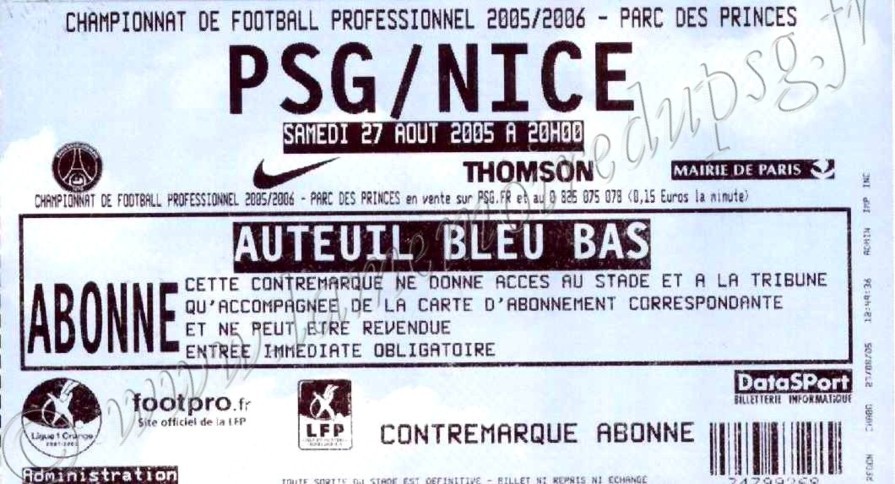 2005-08-27  PSG-Nice (5ème L1)