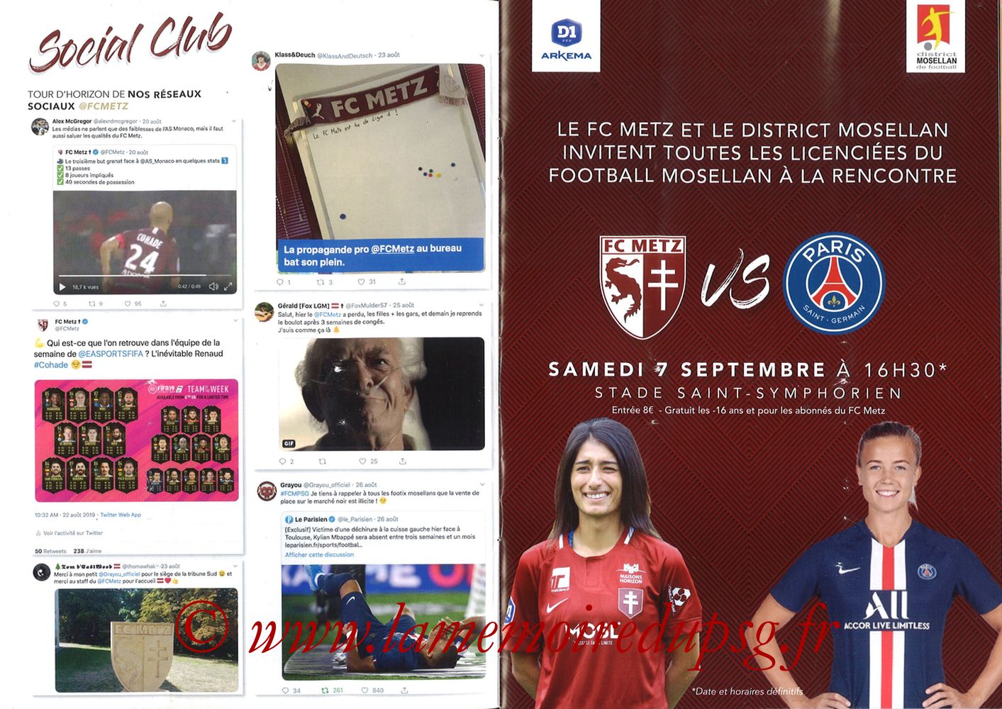 2019-08-30  Metz-PSG (4ème L1, La Gazette de Saint-Symph') - Pages 04 et 05