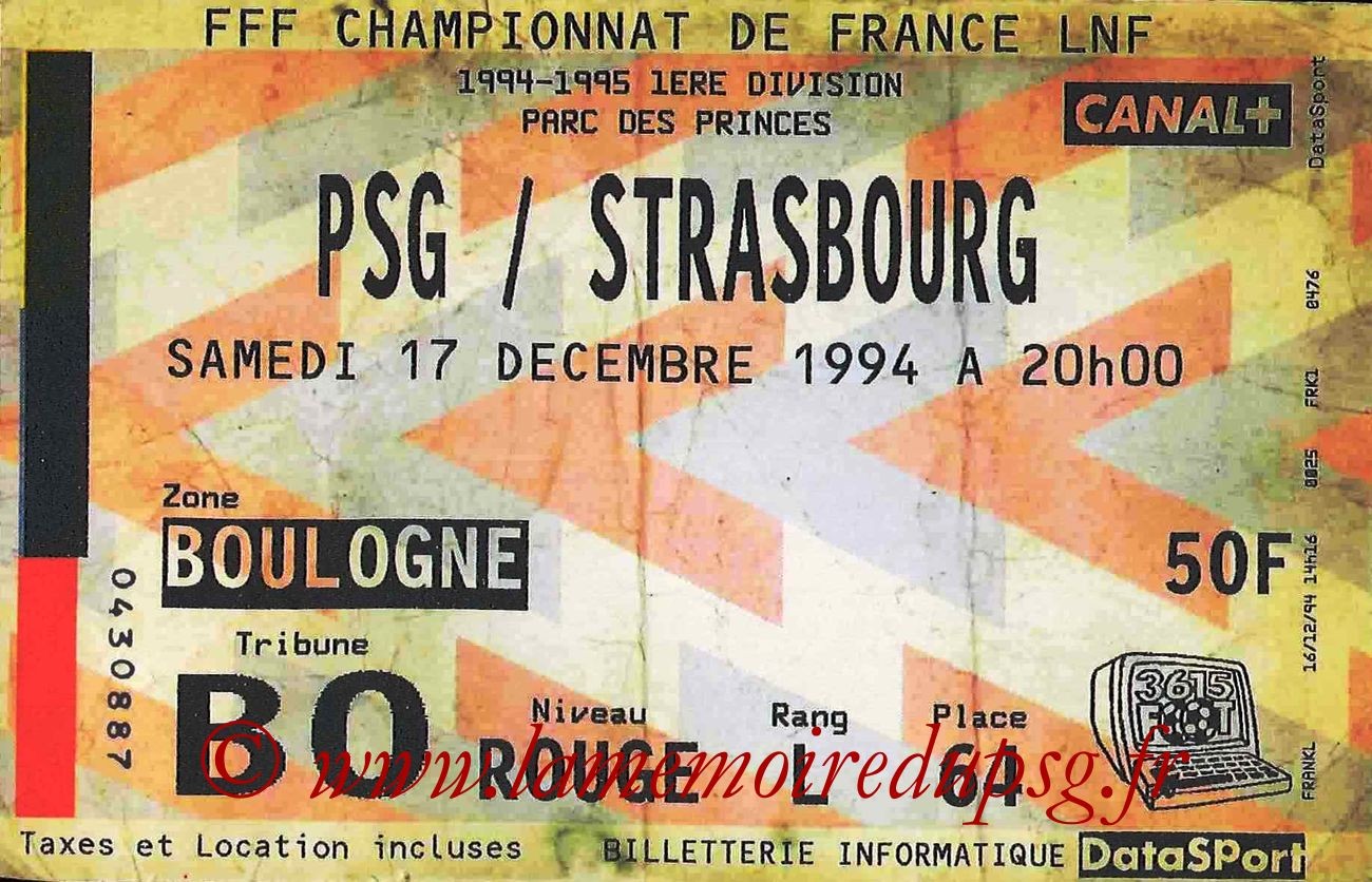 1994-12-18  PSG-Strasbourg (21ème, bis)