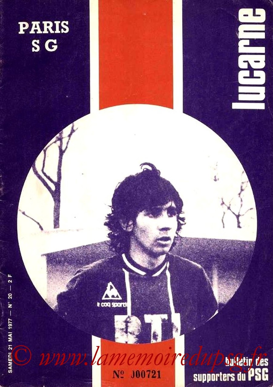 1977-05-21  PSG-Lille (34ème D1, Lucarne N°20)