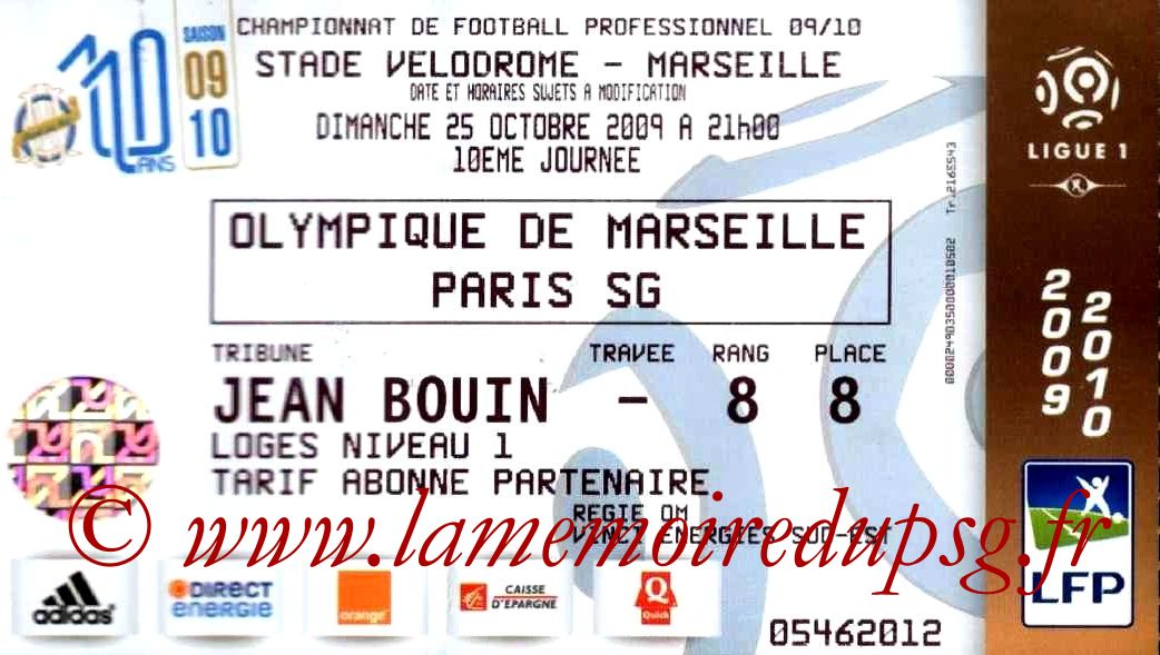 2009-11-20  Marseille-PSG (10ème L1 en retard)