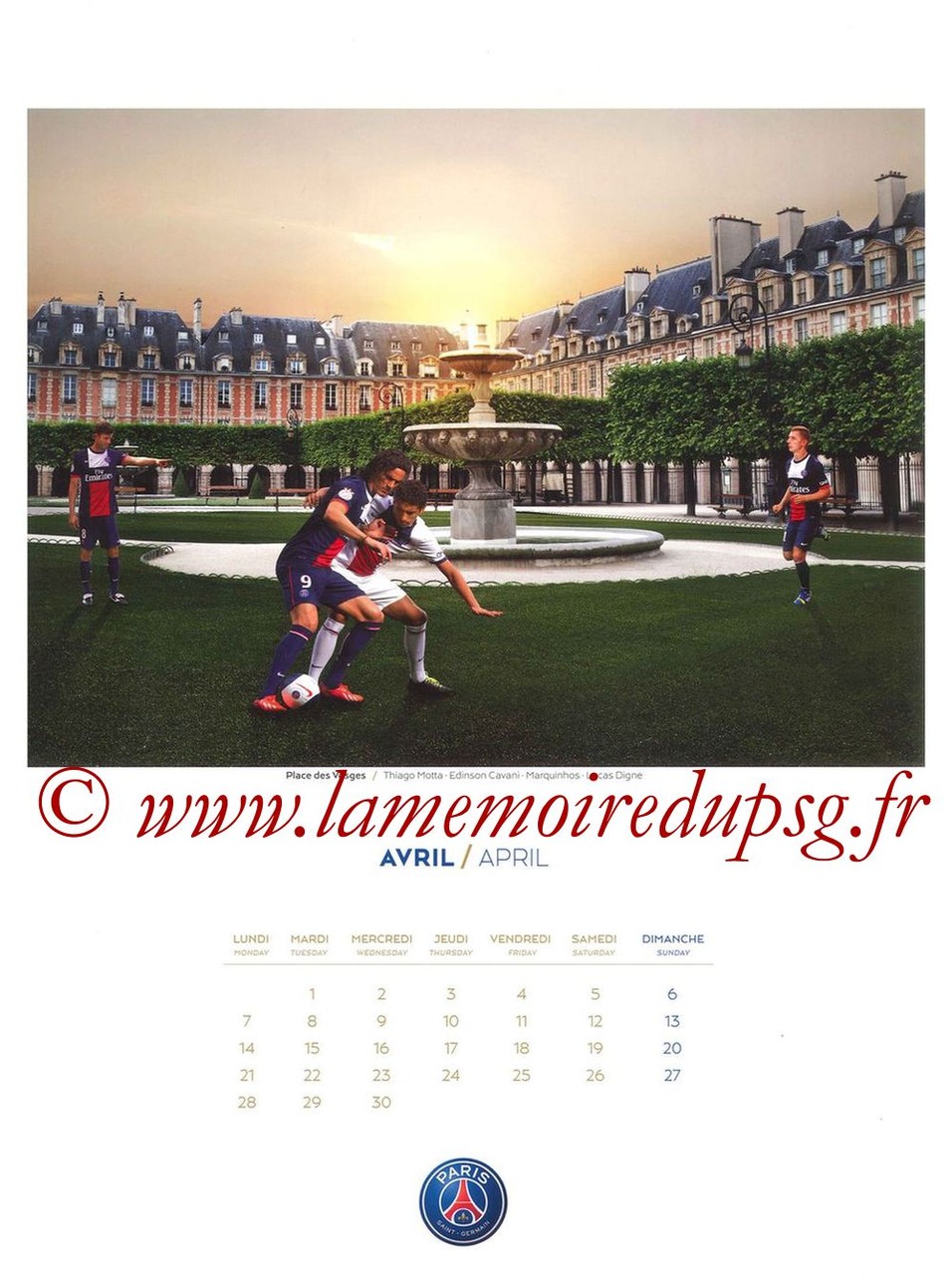 Calendrier PSG 2014 - Page 04 - Place des Vosges