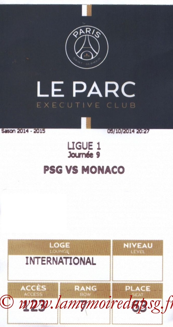 2014-10-05  PSG-Monaco (9ème L1, Executive club, E-ticket)