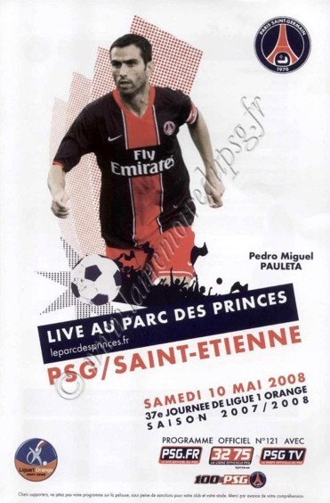 2008-05-10  PSG-Saint Etienne (37ème L1, Officiel N°121)