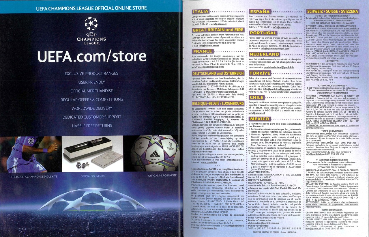 2011-12 - Panini Champions League - Pages 72 et 73