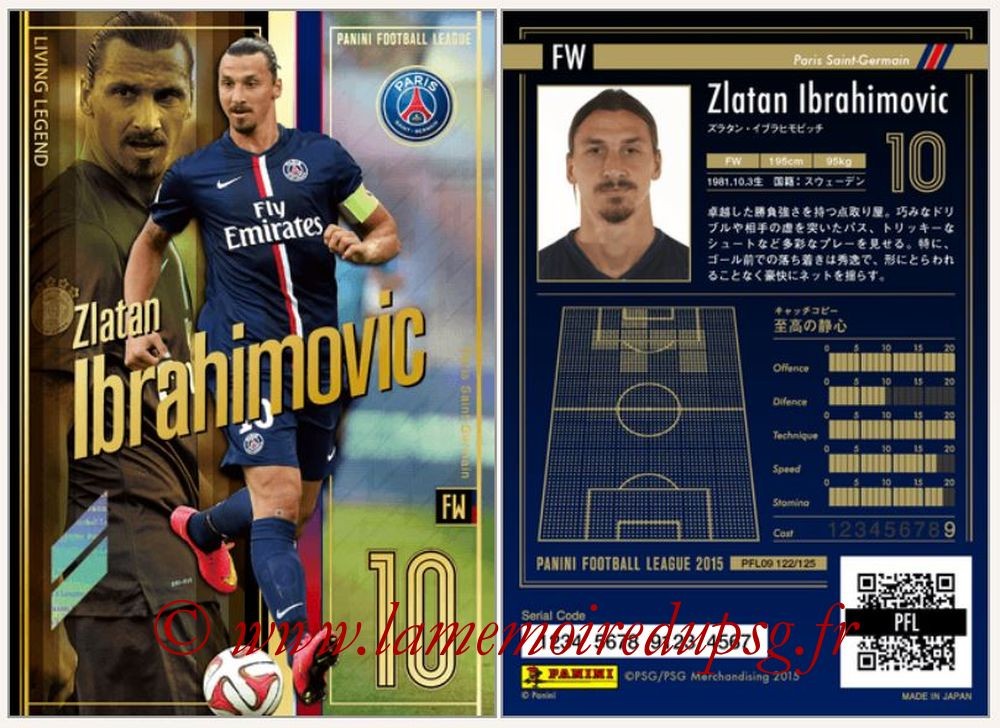 N° 122 - Zlatan IBRAHIMOVIC (Living Legend)