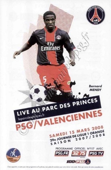 2008-03-15  PSG-Valenciennes (29ème L1, Officiel N°117)