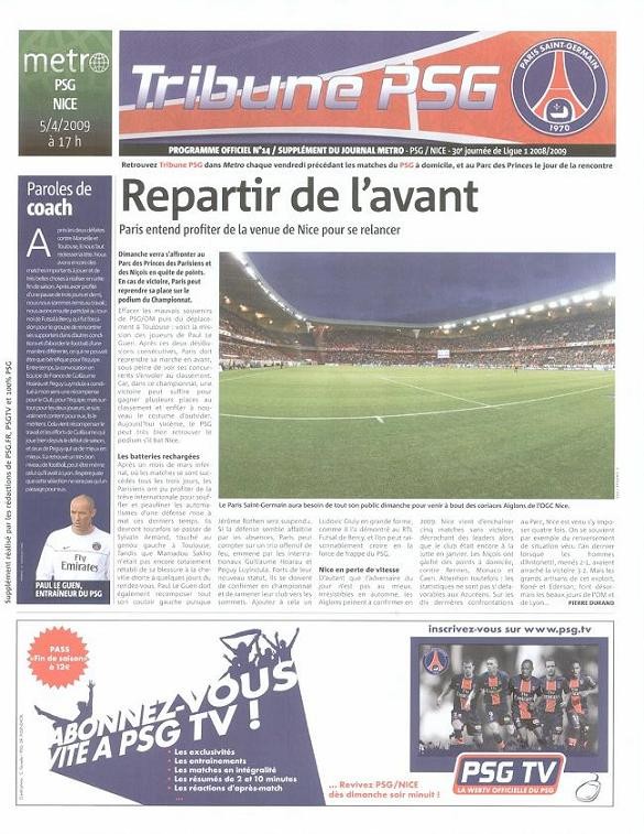 2009-04-05  PSG-Nice (30ème L1, Tribune PSG N° 14)