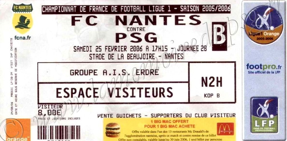 2006-02-25  Nantes-PSG (28ème L1)