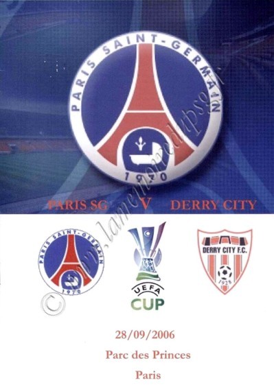 2006-09-28  PSG-Derry City (64ème Retour UEFA, Programme pirate 1)