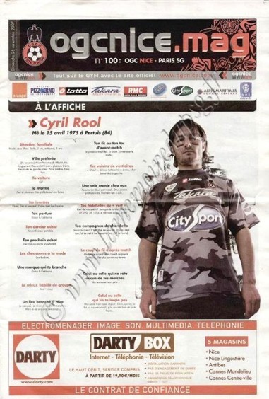 2007-11-25  Nice-PSG (15ème L1, OGCNice Mag N°100)