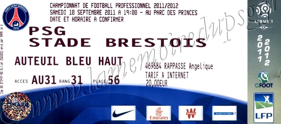 2011-09-11  PSG-Brest (5ème L1)