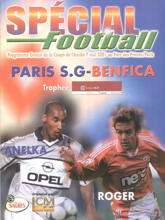 2001-05-07  PSG-Benfica (Coupe de l'amitié au Parc des Princes, Special Football)