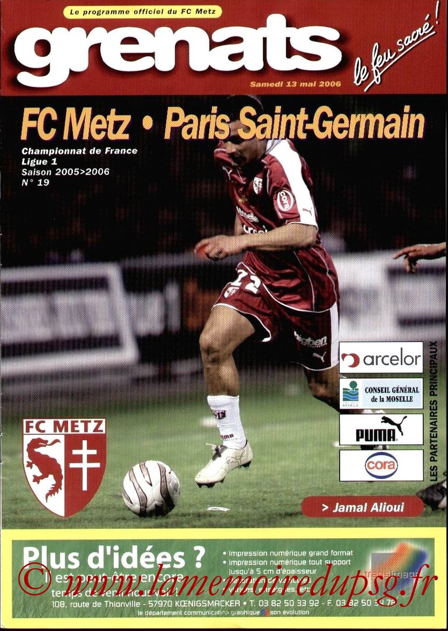 2006-05-13  Metz-PSG (38ème L1, Grenats N°19)