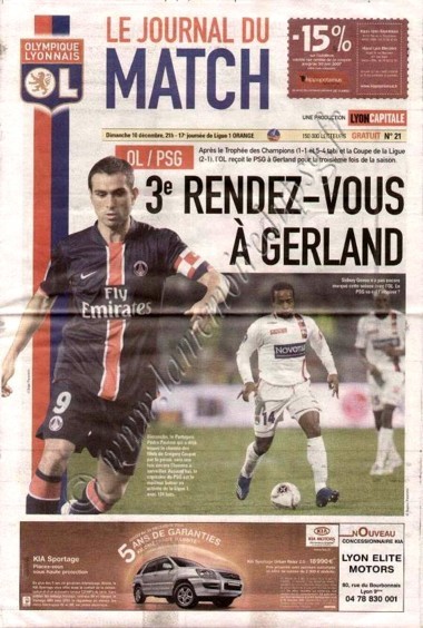 2006-12-10  Lyon-PSG (17ème L1, Le journal du match N°21)