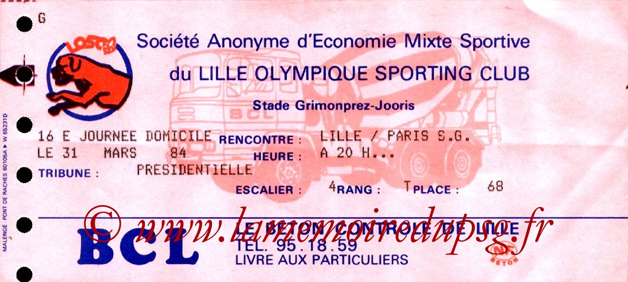 1984-03-31  Lille-PSG (33ème D1)