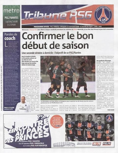 2008-09-14  PSG-Nantes (5ème L1, Tribune PSG N°1)