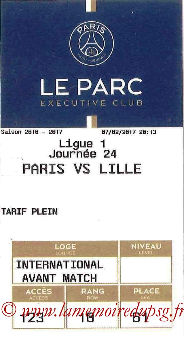 2017-02-07  PSG-Lille (24ème L1, E-ticket Executive club)