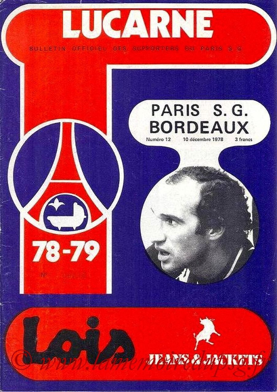 1978-12-10  PSG-Bordeaux (23ème D1, Lucarne N°12)