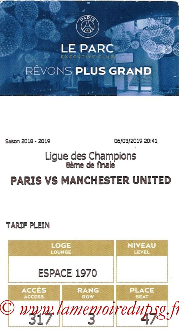 2019-03-06  PSG-Manchester United (8ème C1 retour, E-ticket Executive club)