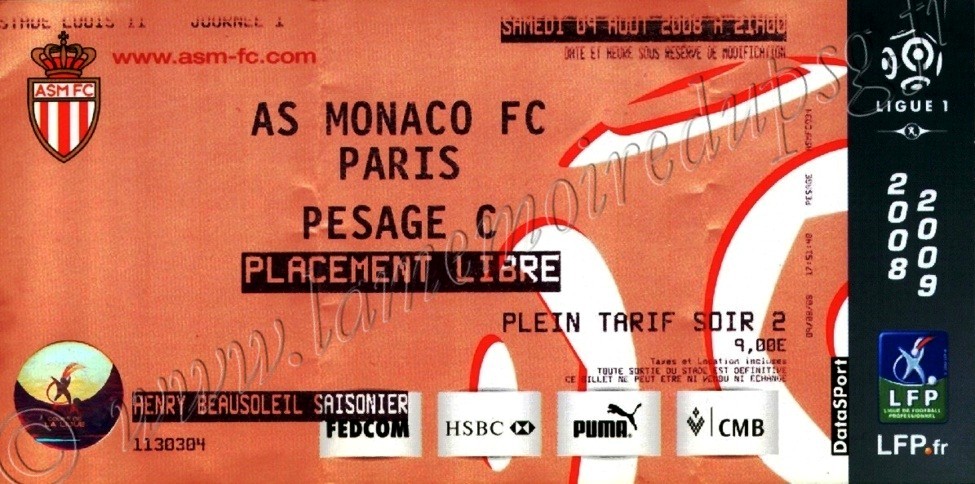 2008-08-09  Monaco-PSG (1ère L1, bis)