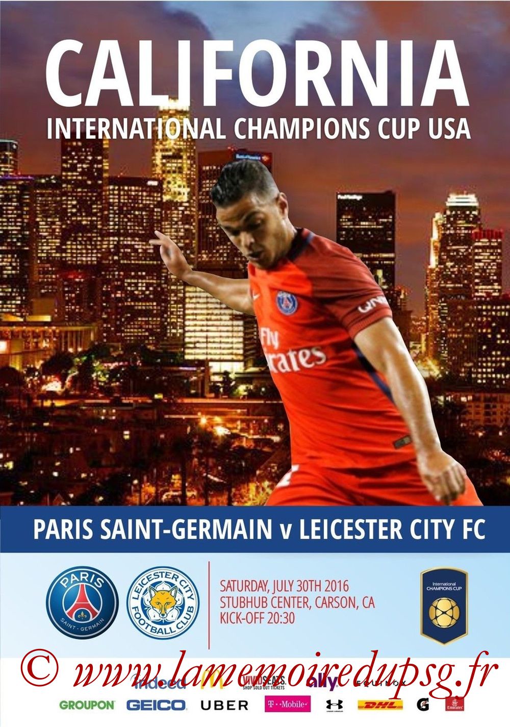 2016-07-30  PSG-Leicester City (International Champions Cup à Carson, Programme pirate)