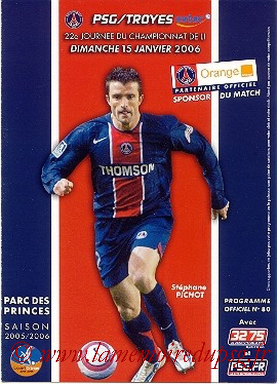 2006-01-15  PSG-Troyes  (22ème L1, Officiel N°80)