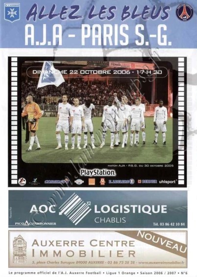 2006-10-22  Auxerre-PSG (10ème L1, Allez les Bleus N°6)