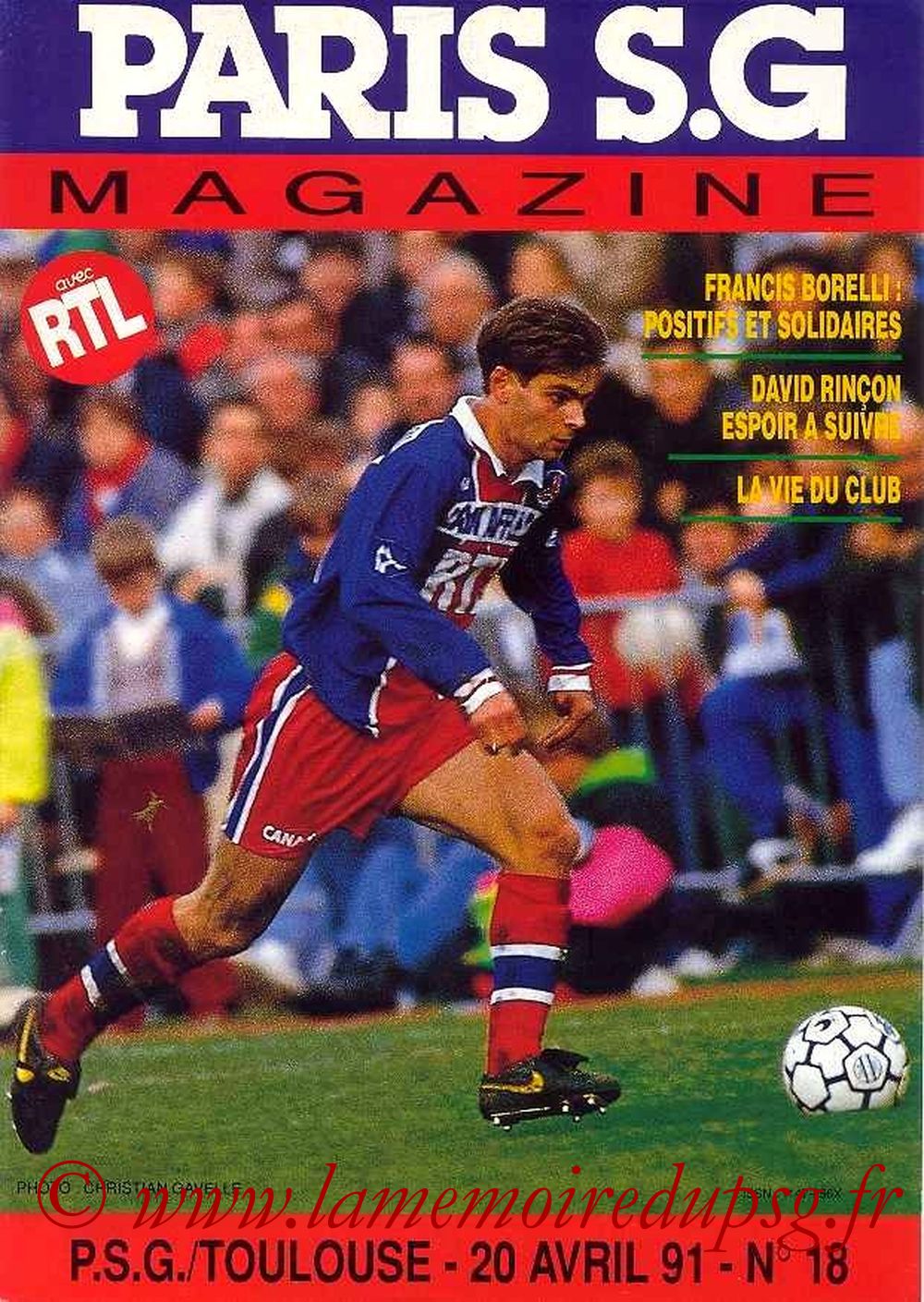 1991-04-20  PSG-Toulouse (34ème D1, Paris SG Magazine N°18)