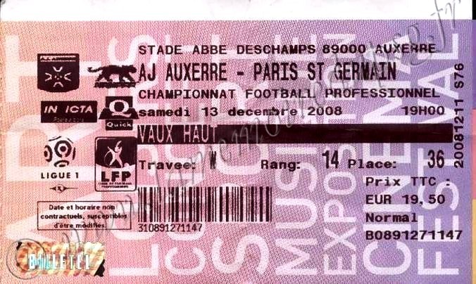 2008-12-13  Auxerre-PSG (18ème L1, Billetel)