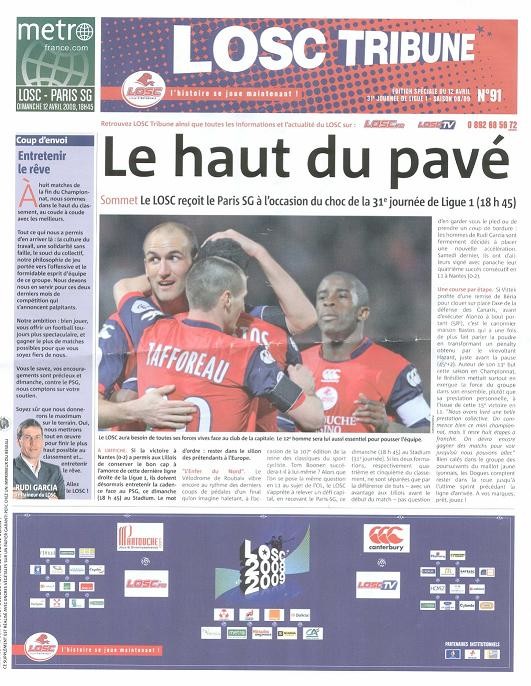 2009-04-12  Lille-PSG (31ème L1, Losc Tribune N° 91)