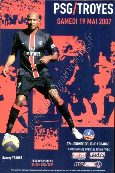 2007-05-19  PSG-Troyes (37ème L1, Officiel N°104)