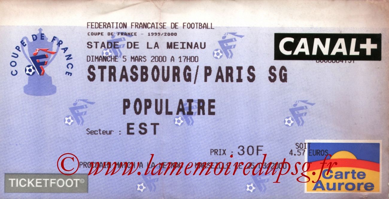 2000-03-05  Strasbourg-PSG (8ème finale CF)