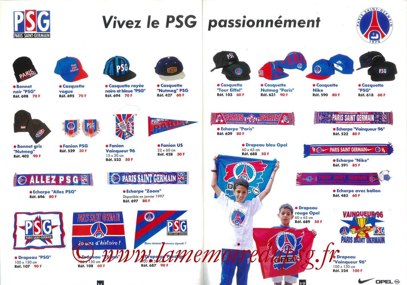 Catalogue PSG - 1996-97 - Pages 16 et 17