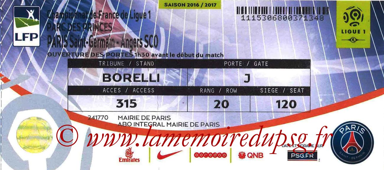 2016-11-30  PSG-Angers (15ème L1, bis)