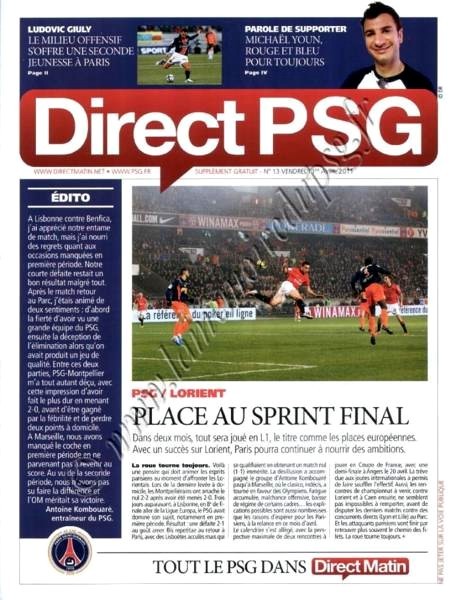 2011-04-01  PSG-Lorient (29ème L1, Direct PSG N°13)