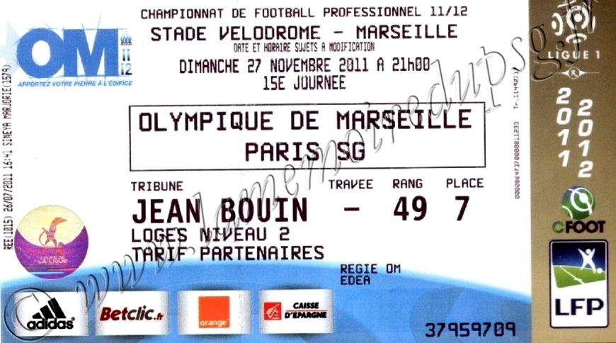 2011-11-27  Marseille-PSG (15ème L1)