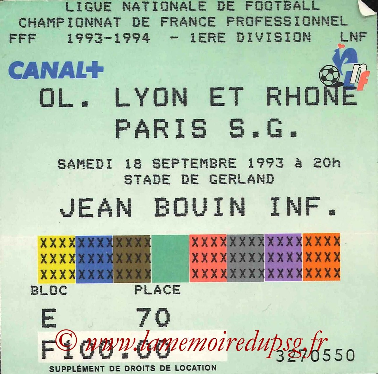 1993-09-18  Lyon-PSG (9ème D1)