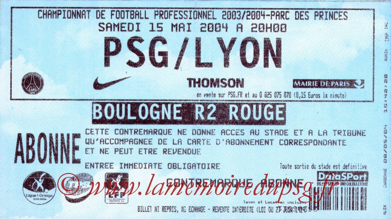 2004-05-15  PSG-Lyon (37ème L1)