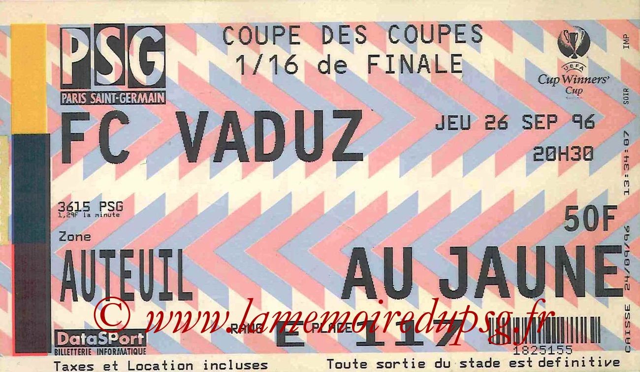 1996-09-26  PSG-FC Vaduz (16ème Finale Retour C2)