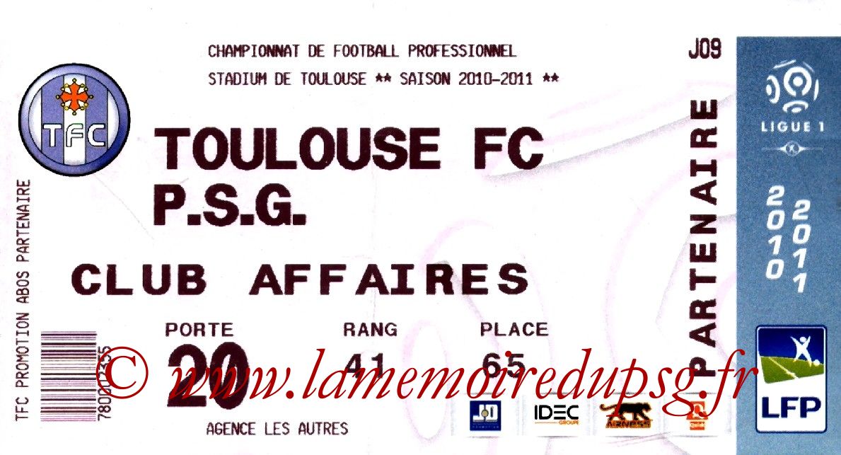 2010-10-16  Toulouse-PSG (9ème L1)