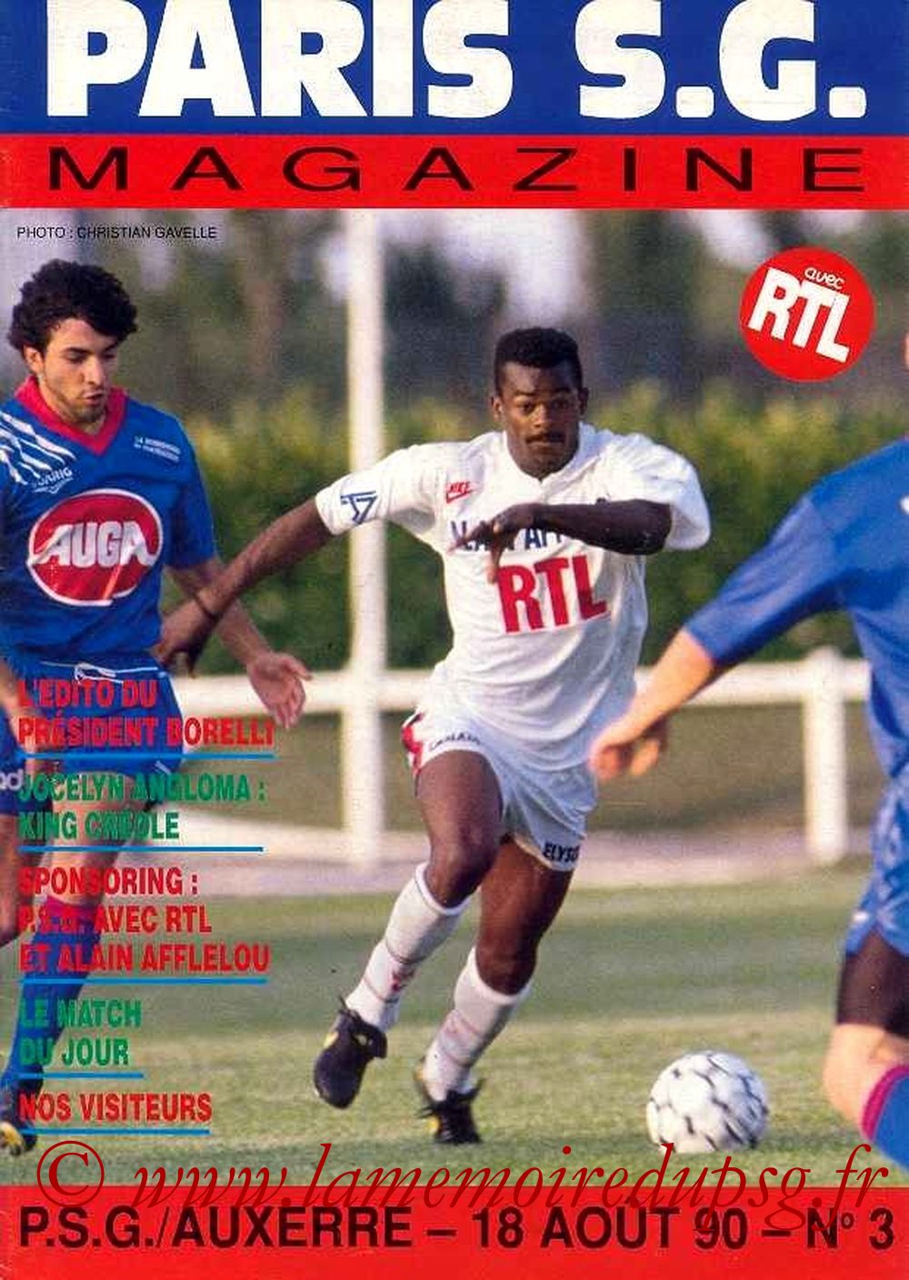 1990-08-18  PSG-Auxerre (5ème D1, Paris SG Magazine N°3)