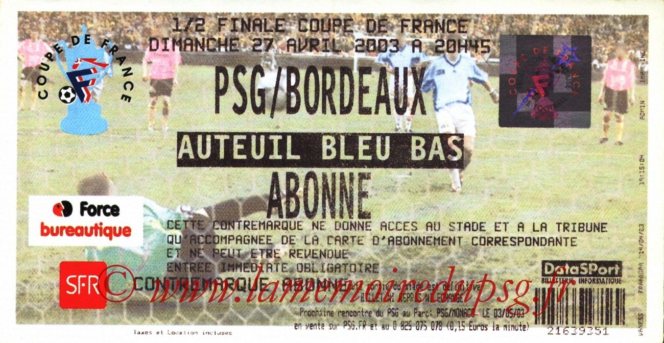 2003-04-27  PSG-Bordeaux (Demi-finale CF)