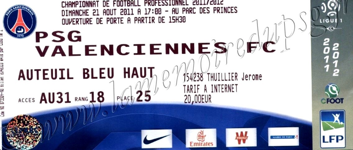 2011-08-21  PSG-Valenciennes (3ème L1)