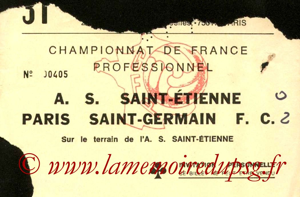 1981-04-07  Saint Etienne-PSG (31ème D1, Invitation)