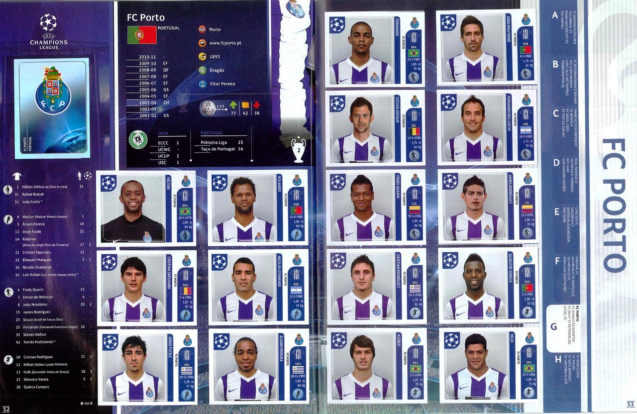 2011-12 - Panini Champions League - Pages 52 et 53 - FC Porto