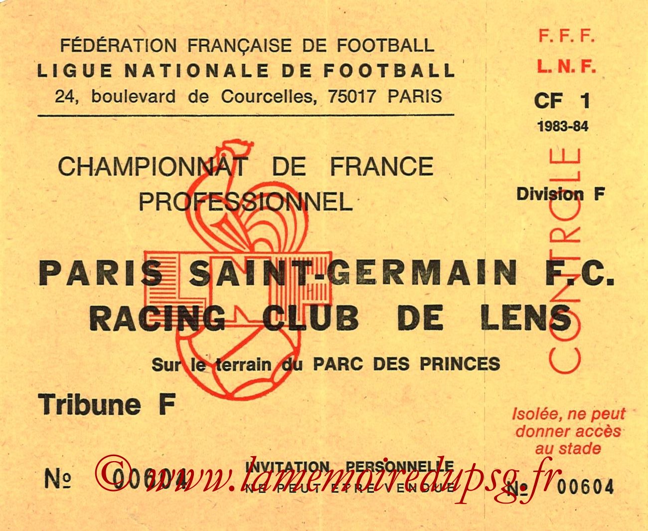 1983-08-10  PSG-Lens (4ème D1, Invitation)