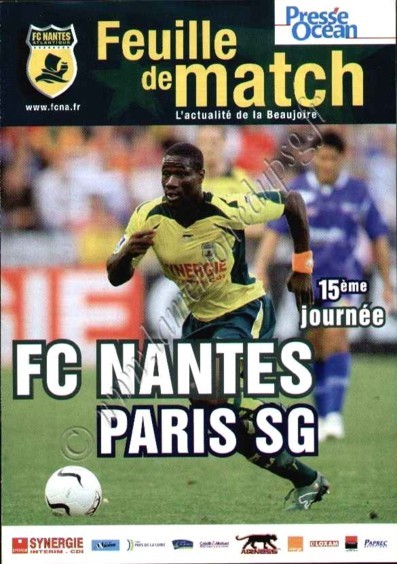 2006-11-26  Nantes-PSG (15ème L1, Feuille de match)