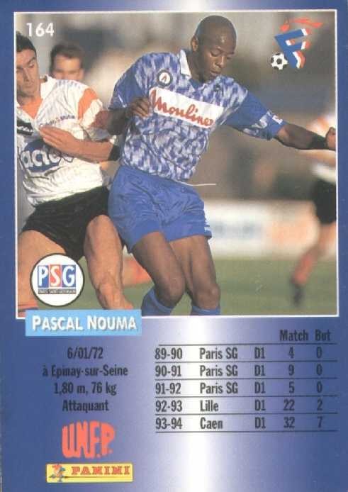 N° 164 - Pascal NOUMA (Verso)